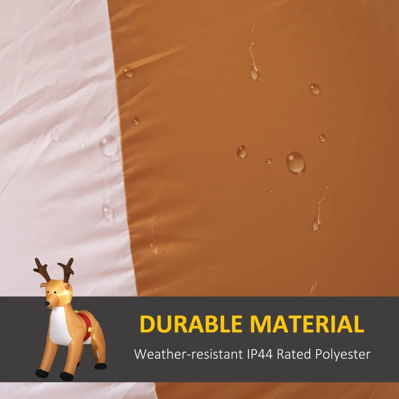 6ft Inflatable Christmas Reindeer Decoration - Fun Holiday Blow Up Decor with Lights for Indoor & Outdoor Use