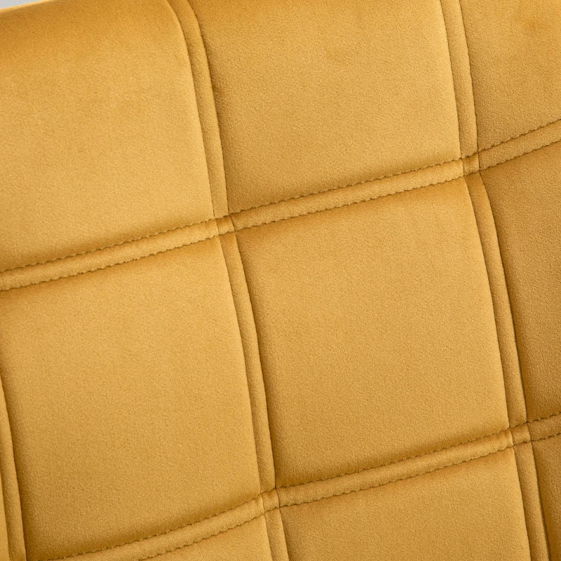 Stylish Modern Accent Chair with Wide Arms and Slanted Back for Living Room, Bedroom or Home Office in Yellow