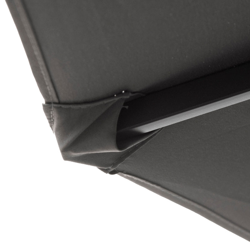 Double-sided Grey Sun Umbrella Canopy - 4.6M Crank Sun Shade