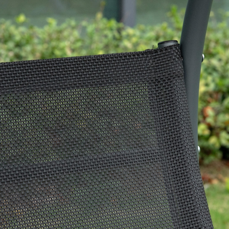 Beige Double Garden Swing Seat with Adjustable Canopy