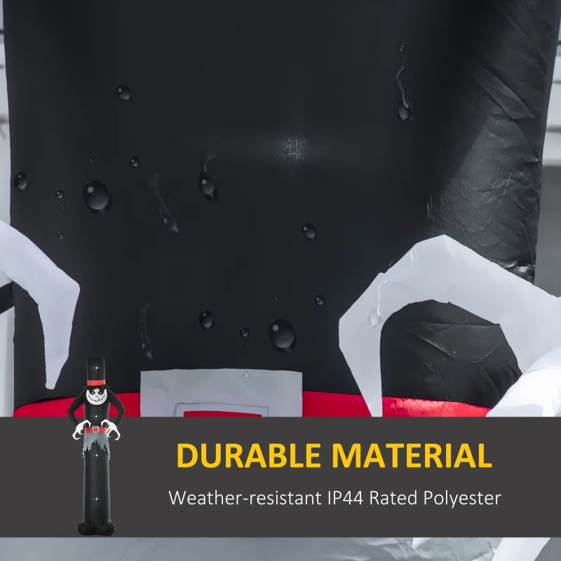 Giant 10ft Halloween Inflatable Ghost with Hat - LED Blow Up Scary Outdoor Decoration for Yard, Garden & Party