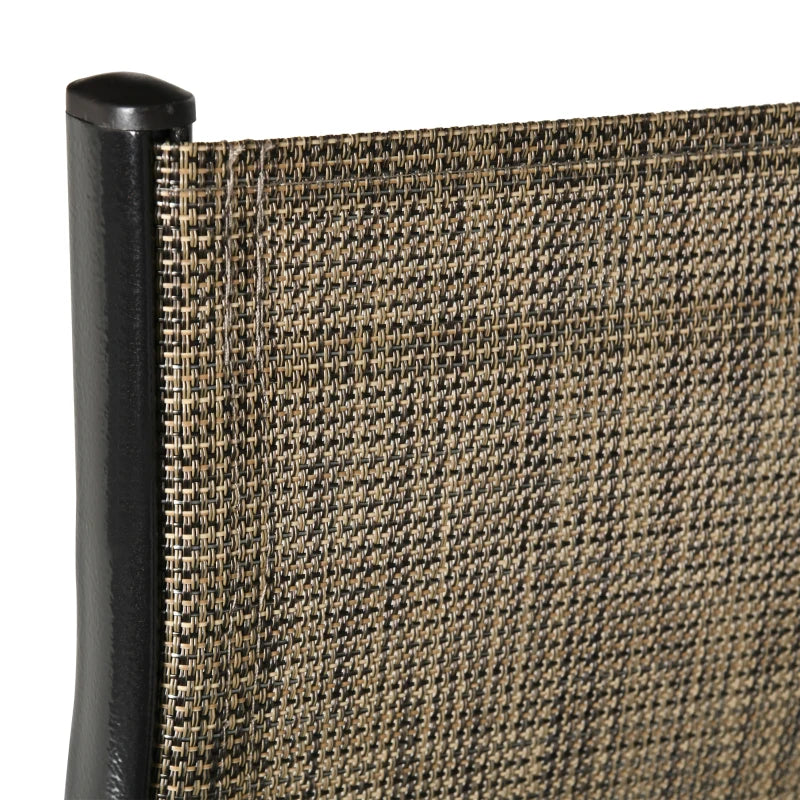 4 Stackable Mesh Seat Chairs - Mixed Brown