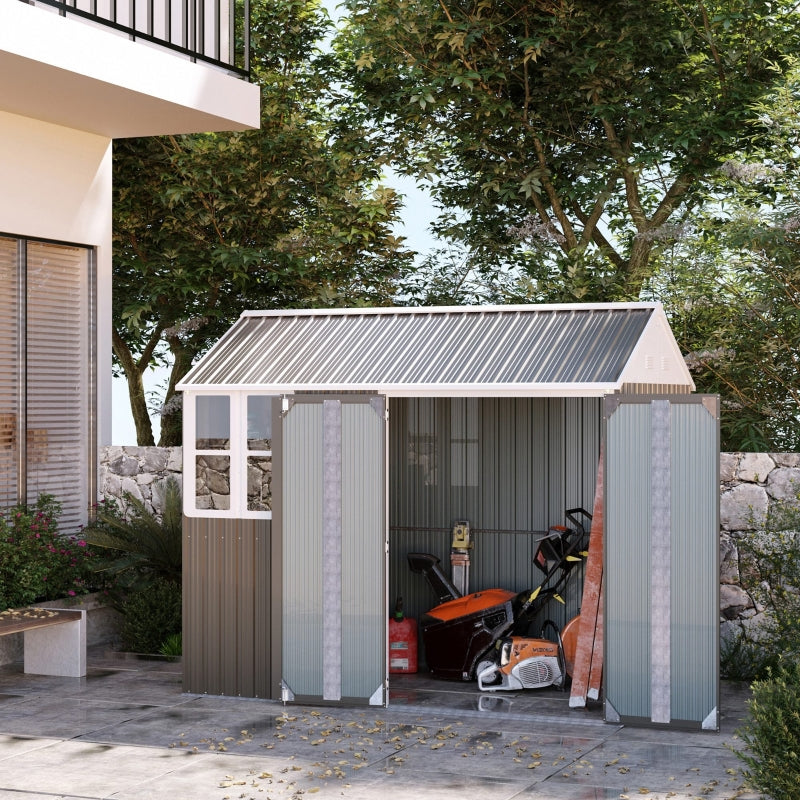 8ft x 6ft Galvanised Garden Shed