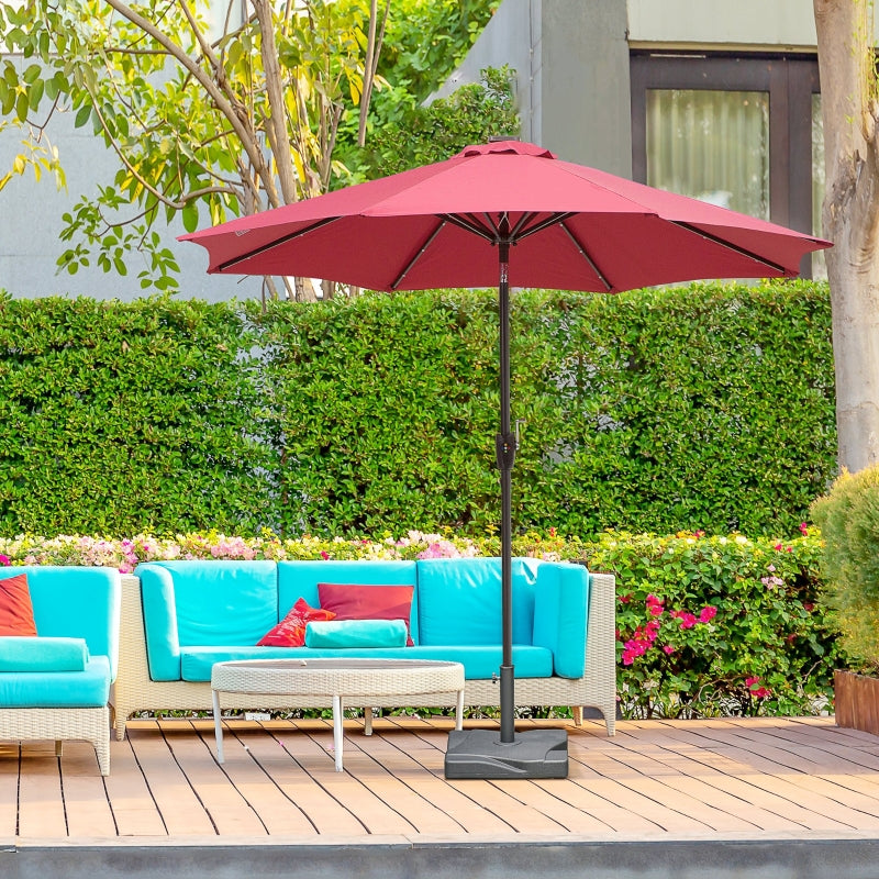 Black Square Cement Parasol Base - 20kg, Fits Φ32mm, Φ38mm, Φ48mm Pole