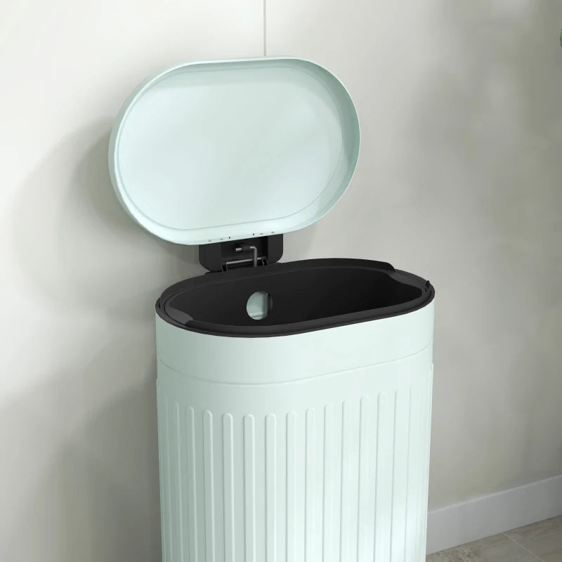 Light Green 30L Metal Kitchen Bin with Soft-Close Lid - Stylish & Durable Waste Container for Home & Office