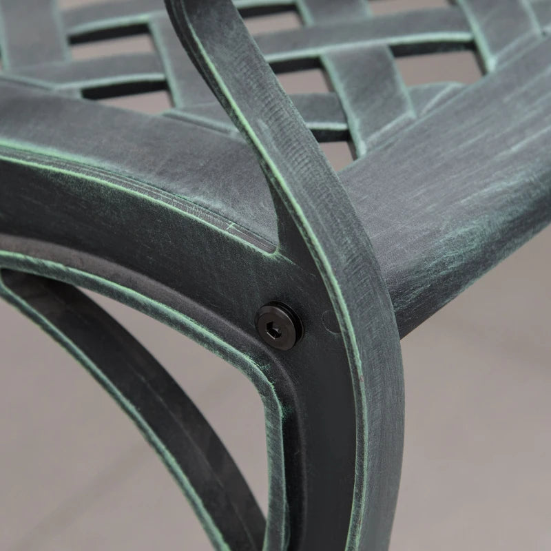 Verdigris 2-Seater Cast Aluminium Garden Bench