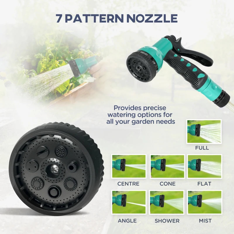 Retractable Wall-Mounted Hose Reel with Spray Nozzle