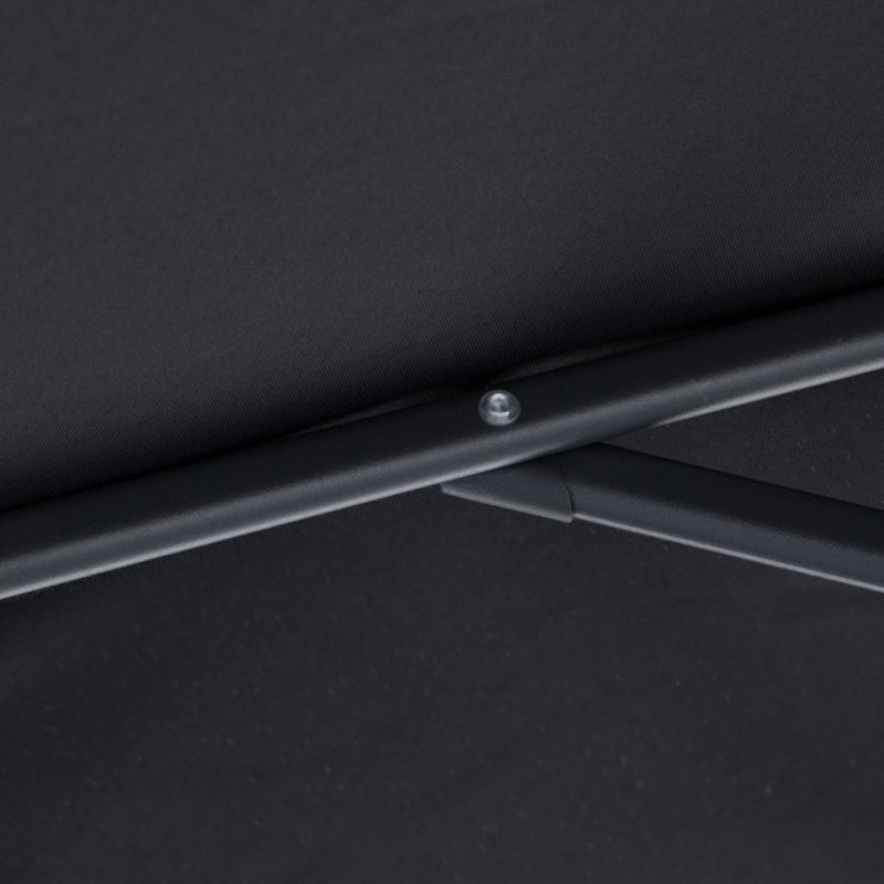 Black 3m Banana Parasol