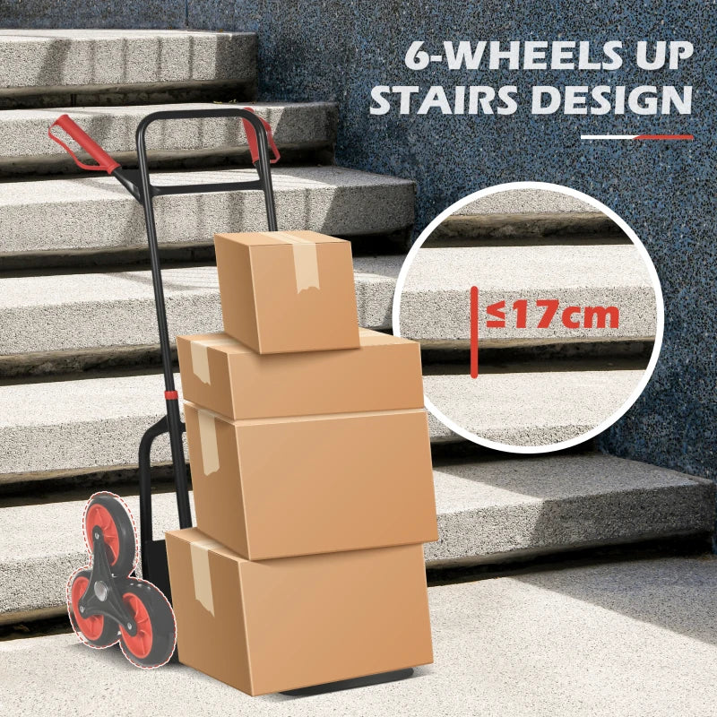 6-Wheel Steel Stair Climbing Trolley Cart