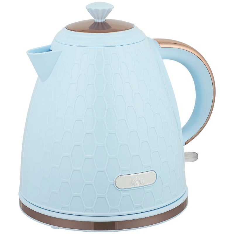 3kW Rapid Boil Light Blue Honeycomb Kettle - Stylish Electric Tea Kettle for Fast Boiling and Modern Kitchen Decor