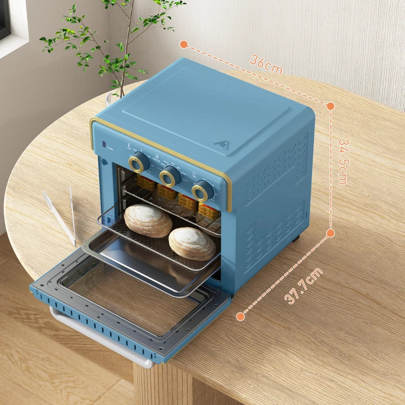 20L 90-230 Mini Electric Oven - Compact Blue Kitchen Appliance for Baking, Toasting & Cooking - Energy Efficient & Stylish