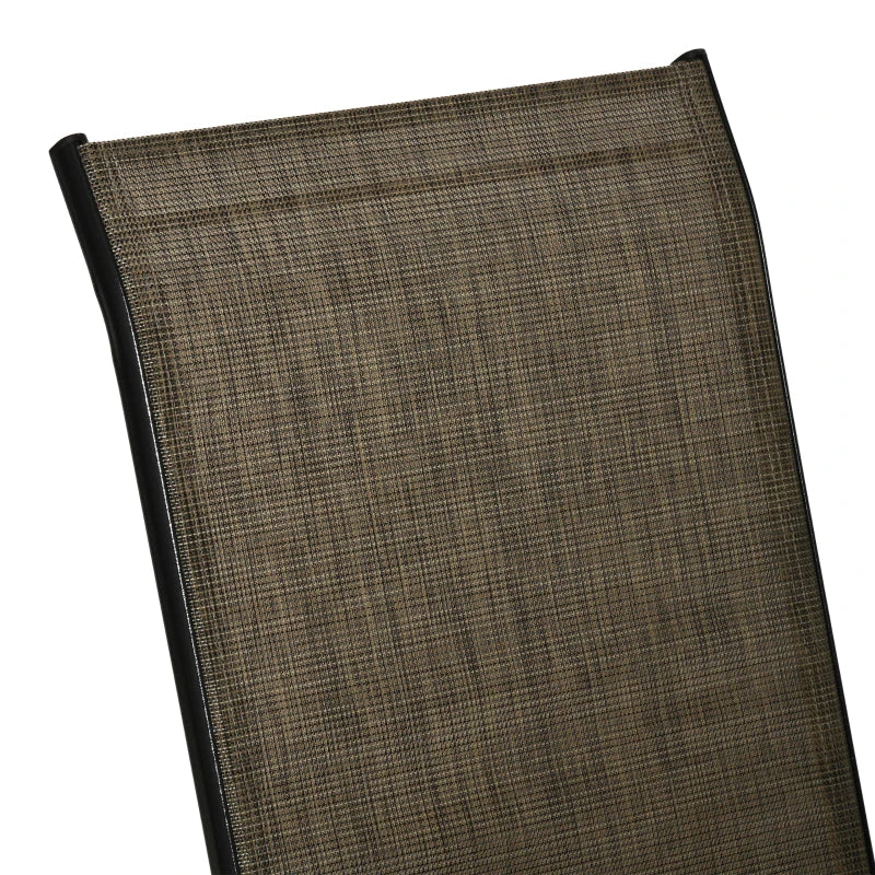 4 Stackable Mesh Seat Chairs - Mixed Brown