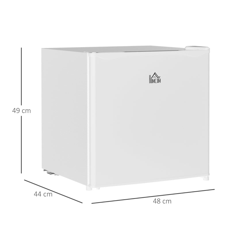 46L Mini Fridge with Ice Box - Compact Table Top Refrigerator, Reversible Door, Adjustable Temp, Cream for Bedroom & Office