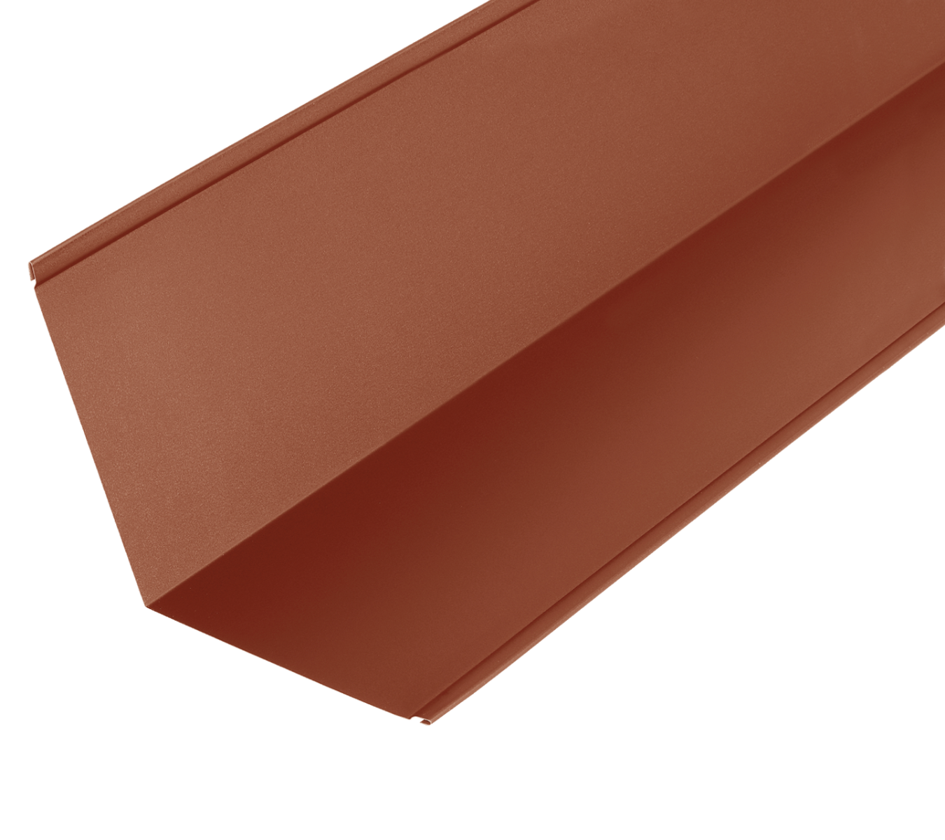 110° Abutment Flashings in GreenCoat® Pural Finish - 3m 200mm x 200mm - Tile Red