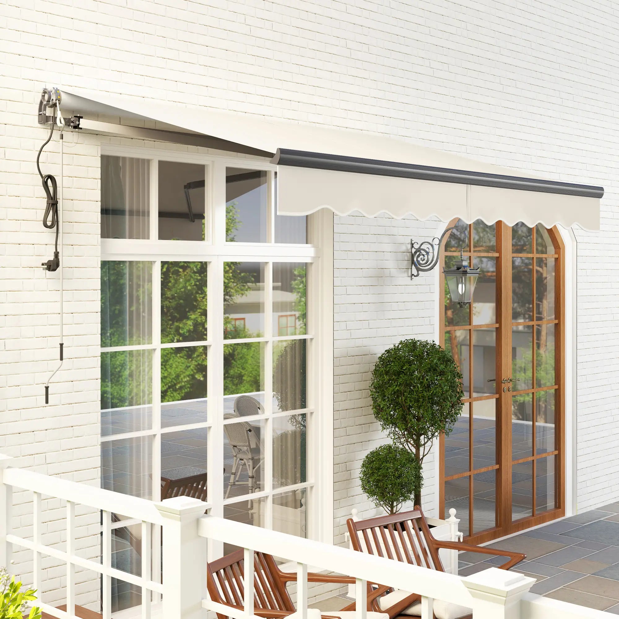 2.5m x 3m Electric/Manual Awning With Remote Controller - Beige