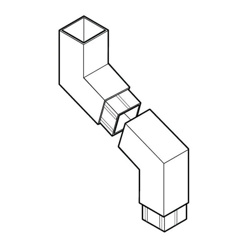 100mm Flushjoint 112 Degree 500mm 2 Part Offset