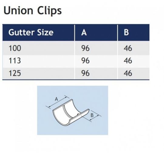 Alumasc 150mm (6")Half Round Cast Aluminium Gutter Union - Textured Black