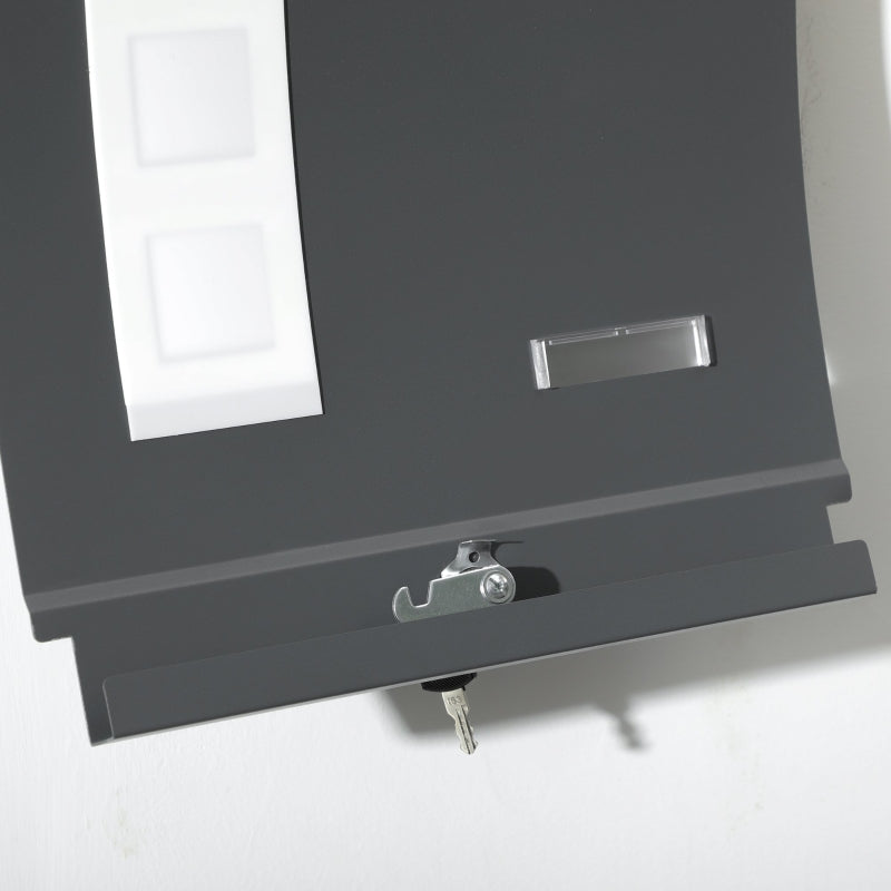 Wall-Mounted Letterbox With 2 Keys and Nameplate