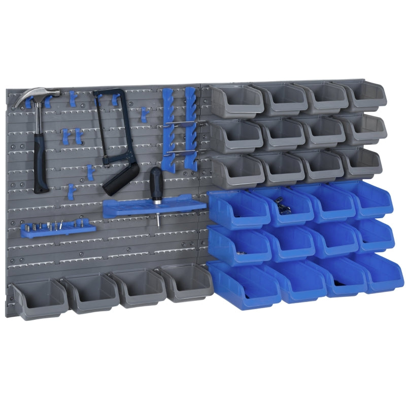 Efficient 44 Piece Wall Tool Storage Solution