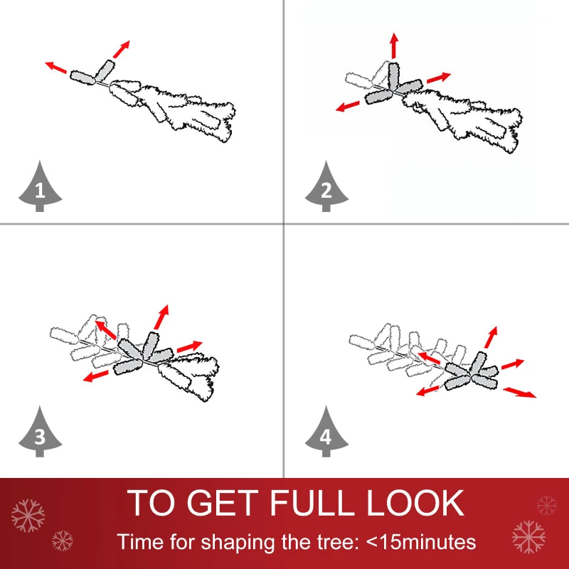 2.5FT Prelit White Artificial Tabletop Christmas Tree with Fiber Optics - Festive Holiday Decoration for Home, Table & Desk