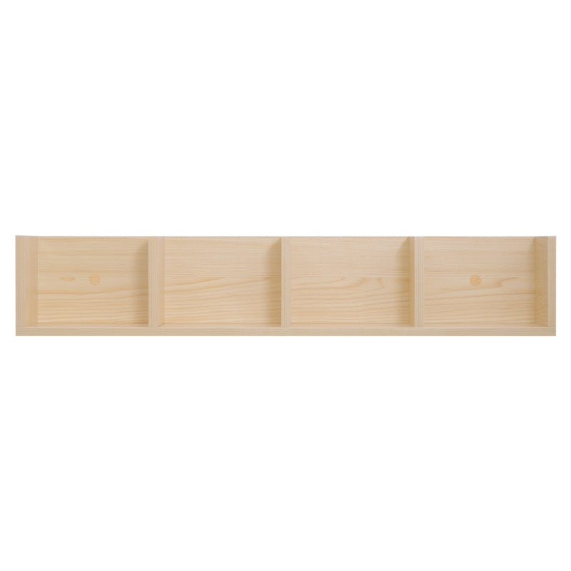 Wall Mount Media Storage Rack for 84 CDs or 56 DVDs/Blu-rays - Set of 2 Wooden Shelf Organisers in Natural Finish