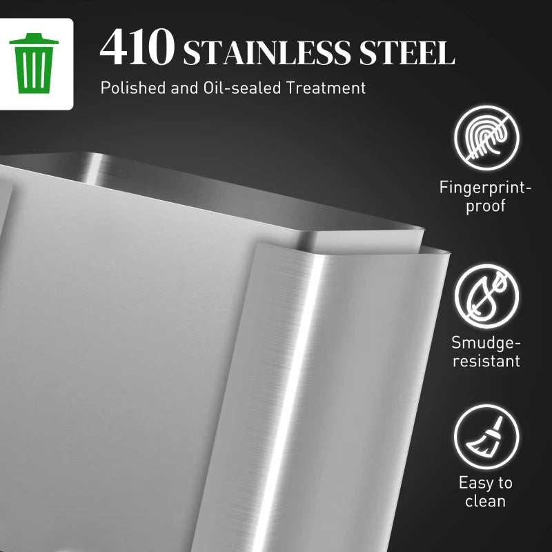 34L Double Compartment Kitchen Trash Can with Soft-Close Lid for Efficient Waste Separation