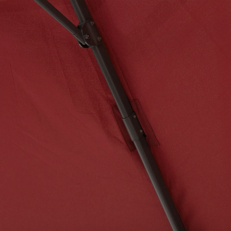 3m Wine Red Cantilever Garden Parasol