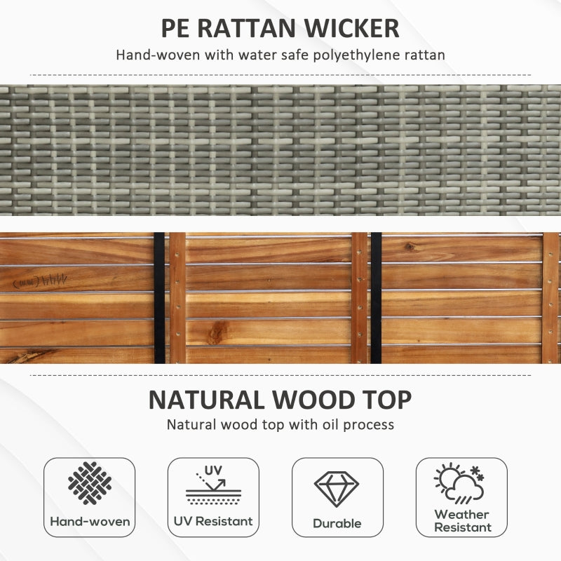 Rattan Storage Box - Mixed Grey