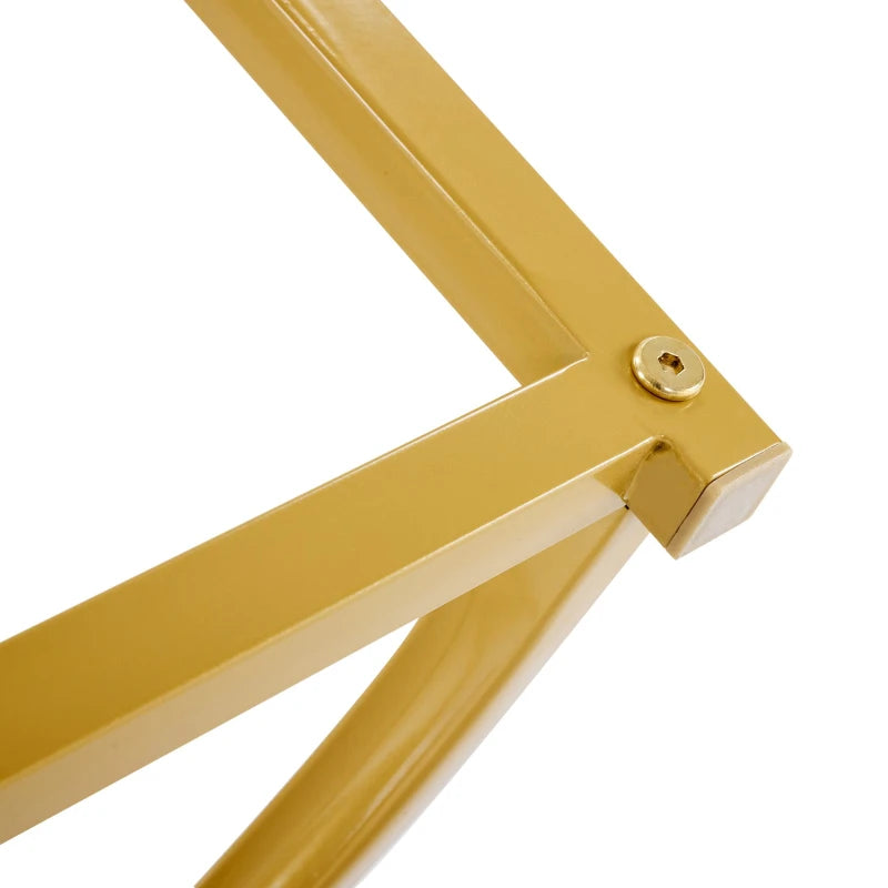 5-Piece Modern Marble Dining Table & Chair Set with Gold & White Semi-Circular Stools - Space-Saving for Apartments & Restaurants