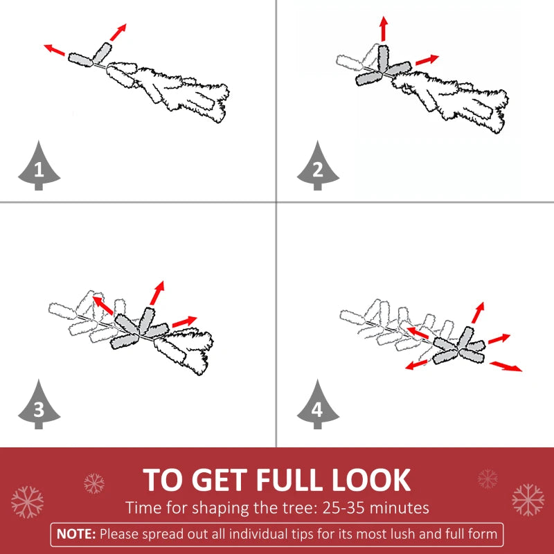 4FT Green Christmas Tree with Warm White LED Lights - Perfect Holiday Home Decoration for Festive Cheer