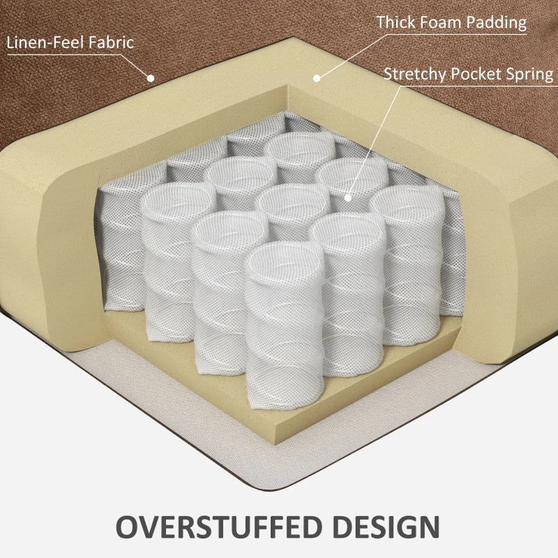 Oversized Riser Recliner Chair for Elderly - Fabric Lift Chair with Remote, Side Pockets, Cup Holder, Brown