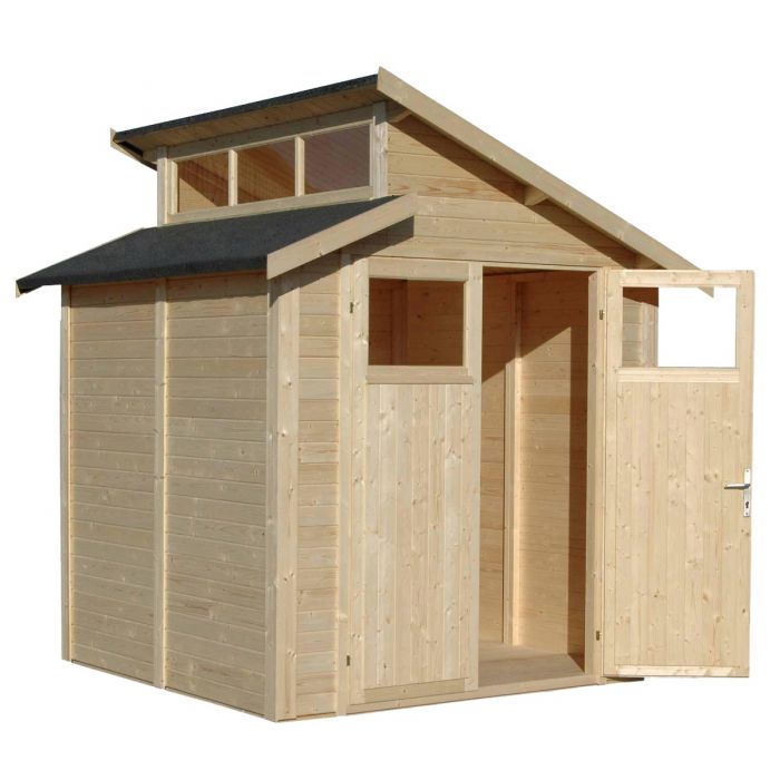 7x7 Skylight Shed - Natural Finish