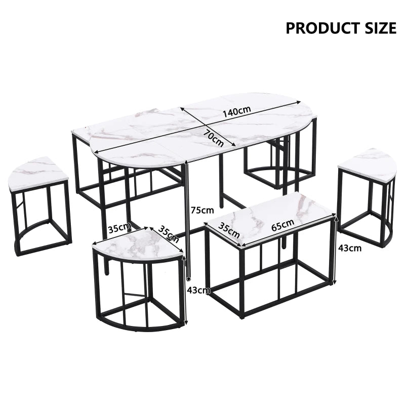 Modern Luxury 6-Seater Dining Table Set with Cushioned Chairs, Gold-Plated Iron Frames, Black MDF - Elegant Dining Room Furniture