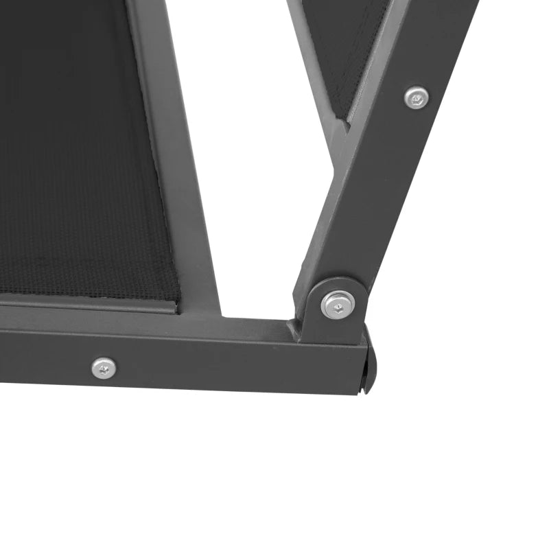 Black 3-Seater Garden Swing Chair with Canopy