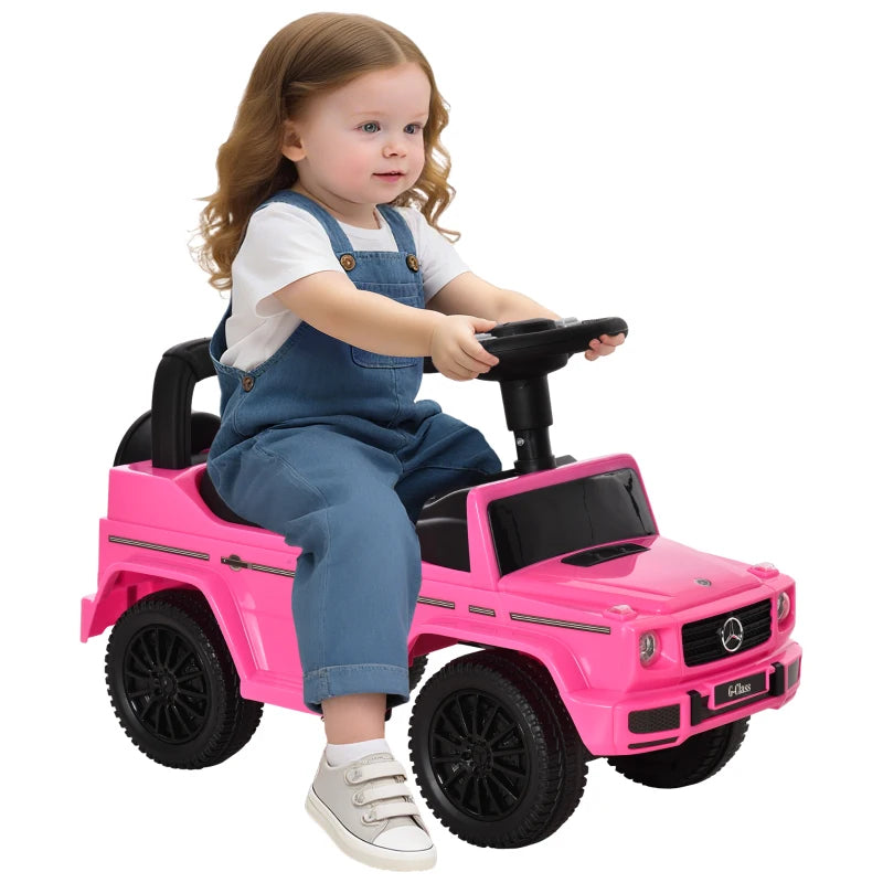 Licensed 3 in 1 Kids Ride On Car Foot To Floor Slider Push Along Toy Pink 12-36 Months