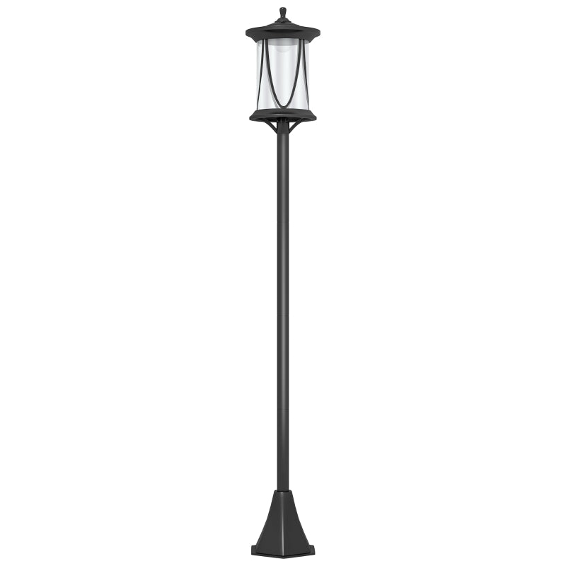 Cool White 1.3m LED Solar Lamp Post Light for Outdoor Spaces