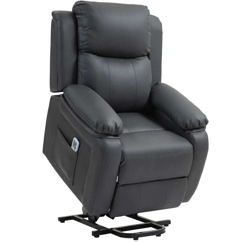 Electric Recliner Chair with Massage and Heat for Elderly, Power Lift Armchair with Remote Control and Extended Footrest