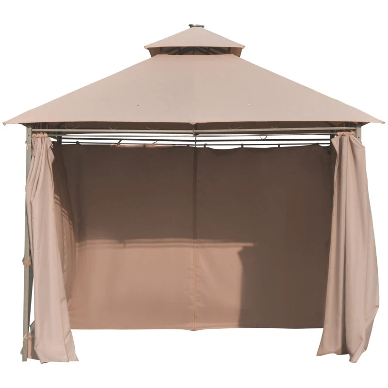 4m x 3m Gazebo Party Tent With LED Solar Lights
