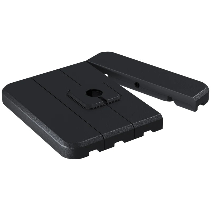 Black Cantilever Umbrella Base Set, 130kg Sand or 90kg Water Filled