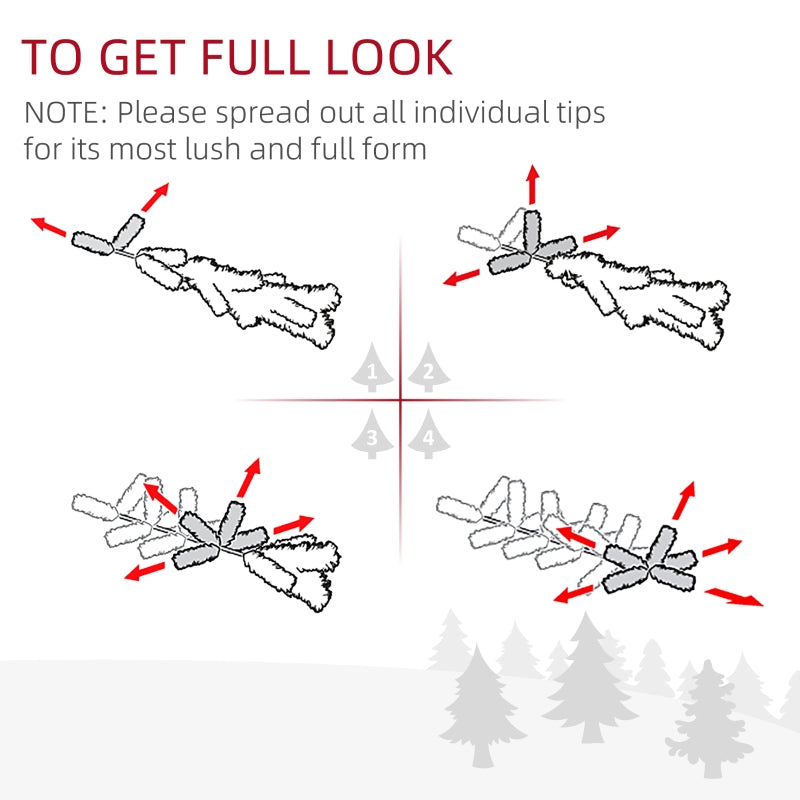 4ft Prelit Artificial Christmas Tree - Snowy Green & White Xmas Tree with Colorful LED Fiber Optic Lights