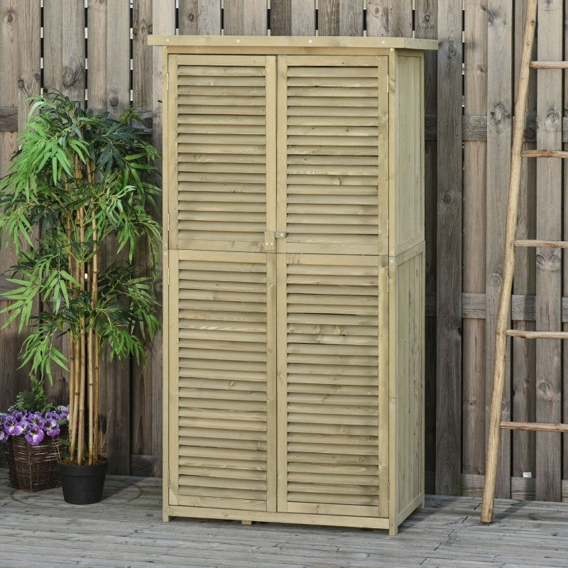 Wooden Garden Storage Shed with Asphalt Roof