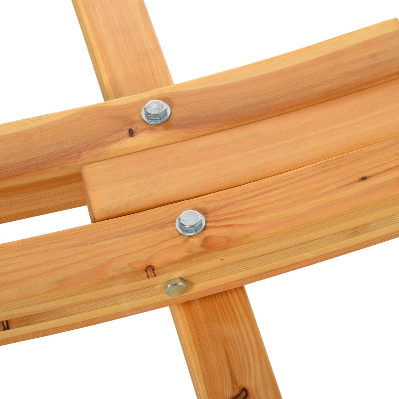 Wooden Hammock Stand - Universal Fit - Garden Picnic Camp - 3.25m - Natural