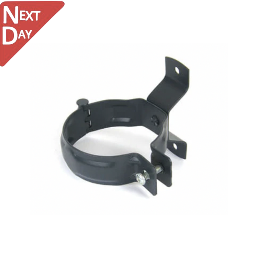 80mm Anthracite Grey Galvanised Steel Downpipe Bracket