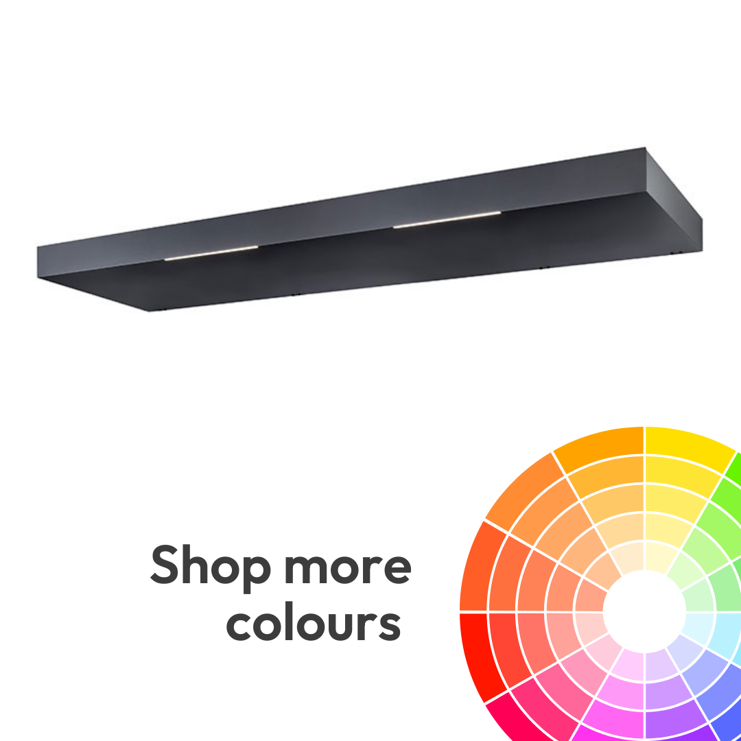 250x90cm Aluminium Canopy With LED Light Strip - Bespoke Colour