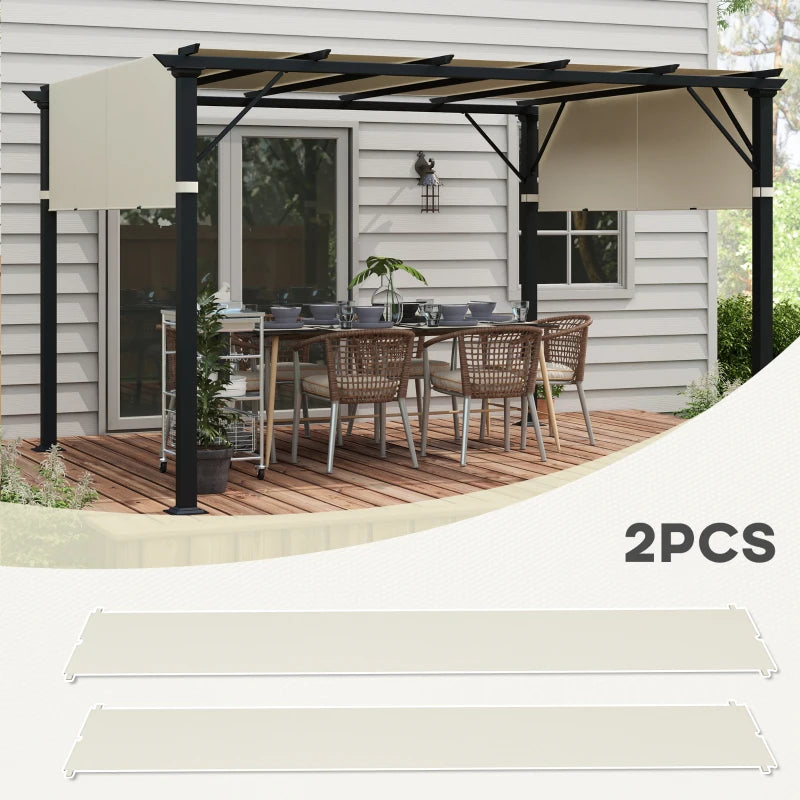 Cream White Pergola Canopy Set - UV Protection, Easy Install - 3x3m
