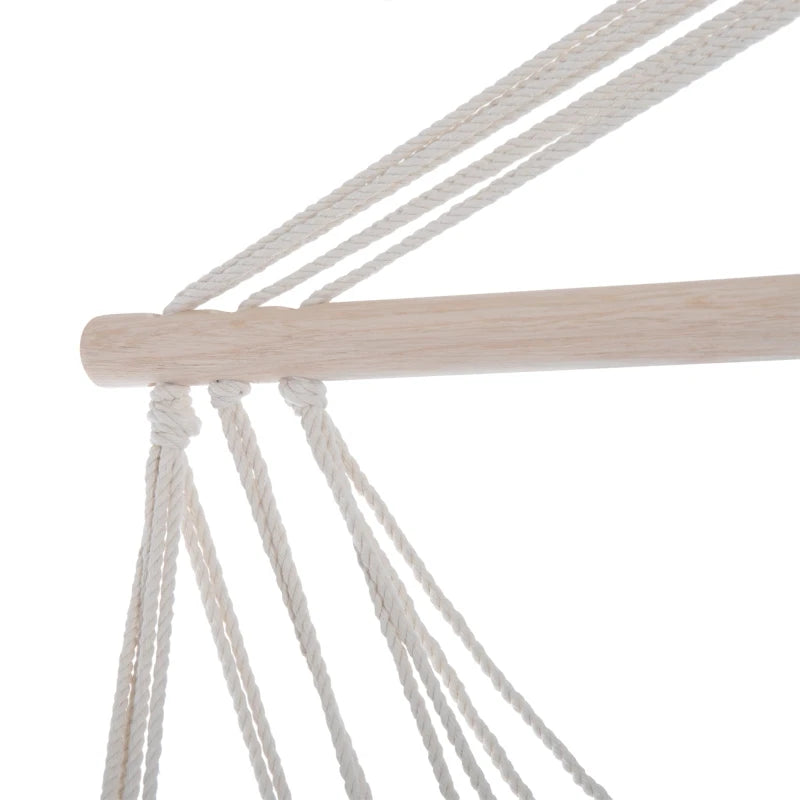 Blue Hanging Rope Hammock Chair with Padded Seat & Backrest