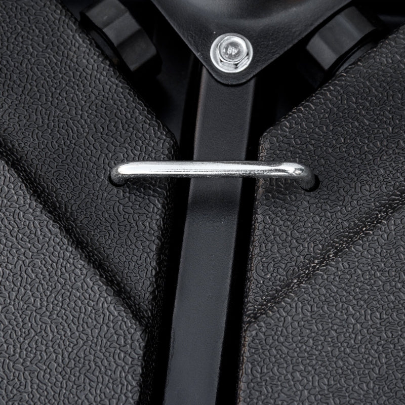 4-Piece Black Plastic Cantilever Parasol Base - Durable and Stable Outdoor Umbrella Stand