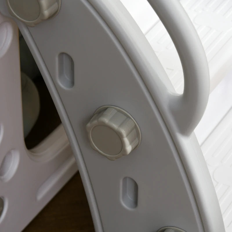 4 in 1 Toddler Slide with Basketball Hoop Climber Telescope Storage Basket for Ages 1 to 3 Years Grey