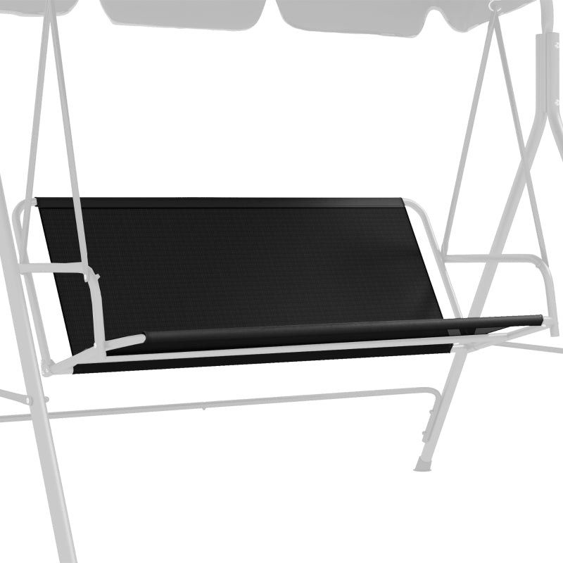 Black Garden Swing Seat Cover for 2-3 Seater Bench, 115x45x45cm