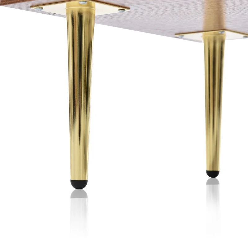 Vintage Rattan Sideboard Cabinet with Storage Drawers - Wooden Chest for Bedroom & Hallway, 120x40x90 cm, Walnut Finish